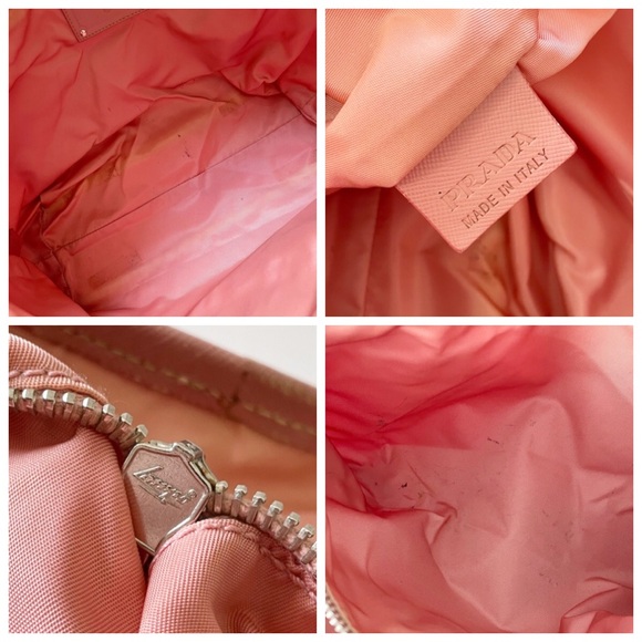 Prada pink Tessuto nylon and leather shoulder tote bag - Picture 11 of 14
